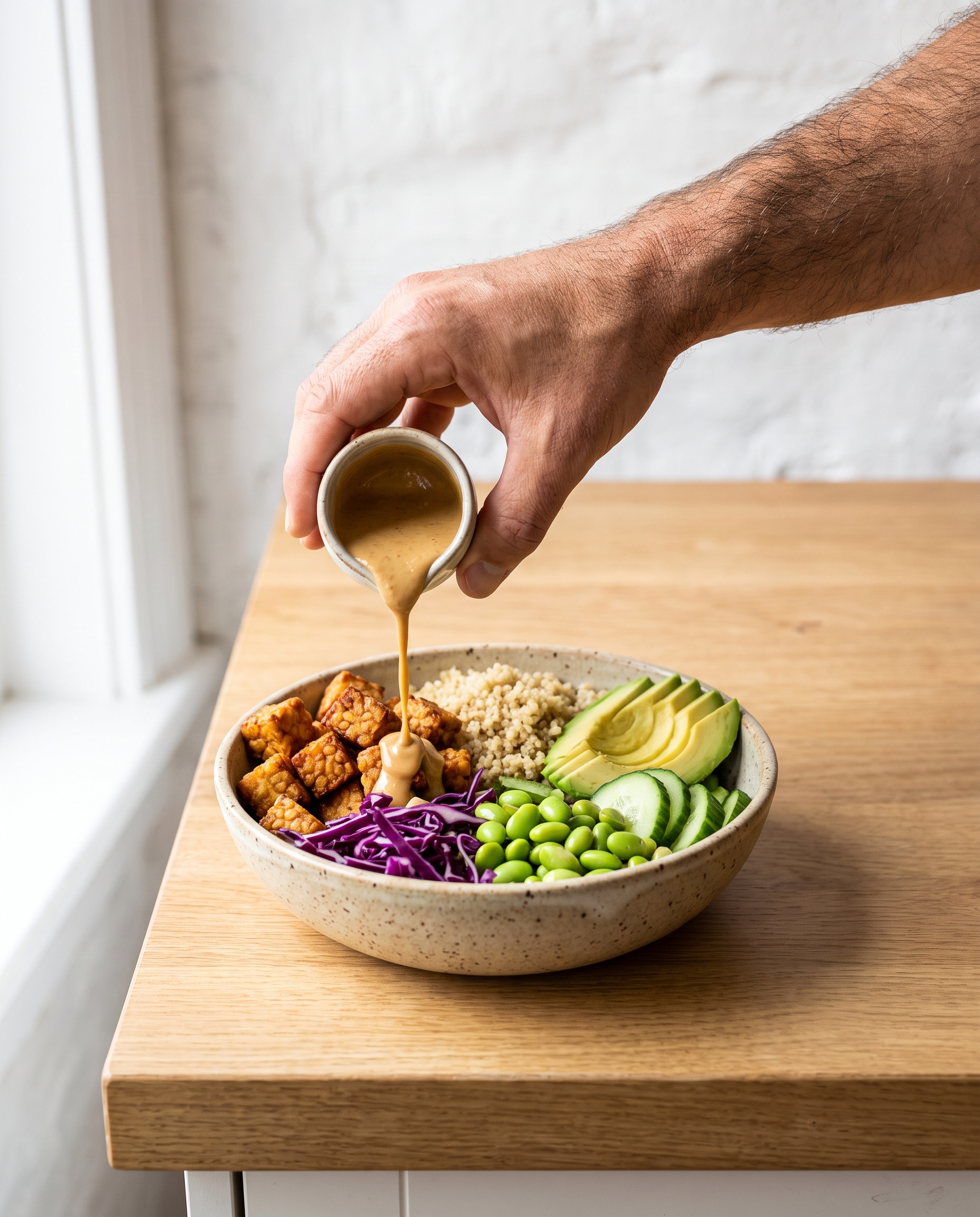 Crispy tempeh power bowl